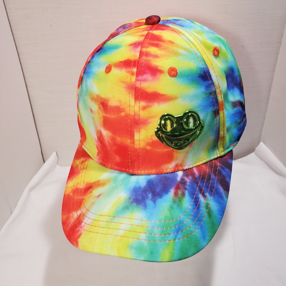 Rainforest Colorful Tie-Dye Frog Baseball Style Cap Adjustable